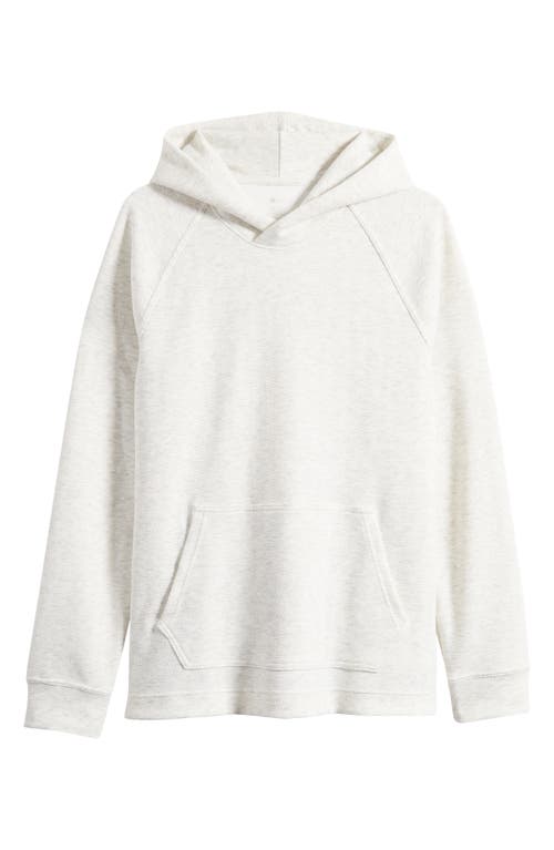 Zella Edge Chevron Jacquard Hoodie in Beige Oatmeal Lt Heather 