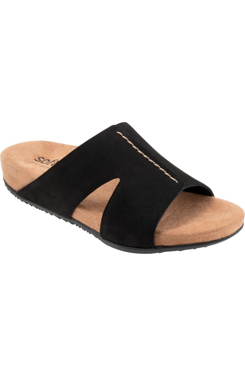 SoftWalk<sup>®</sup> Beverly Sandal, Main, color, Black Nubuck