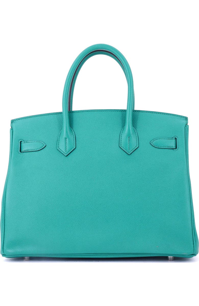 Pre-Owned Hermes Birkin Handbag Blue Epsom with Palladium Hardware 30, Alternate, color, Bleu Paon