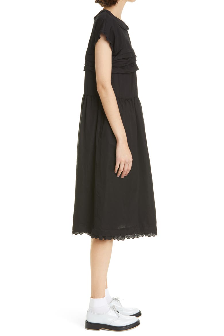 Tricot Comme des Garçons Cotton & Linen Dress, Alternate, color, BLACK