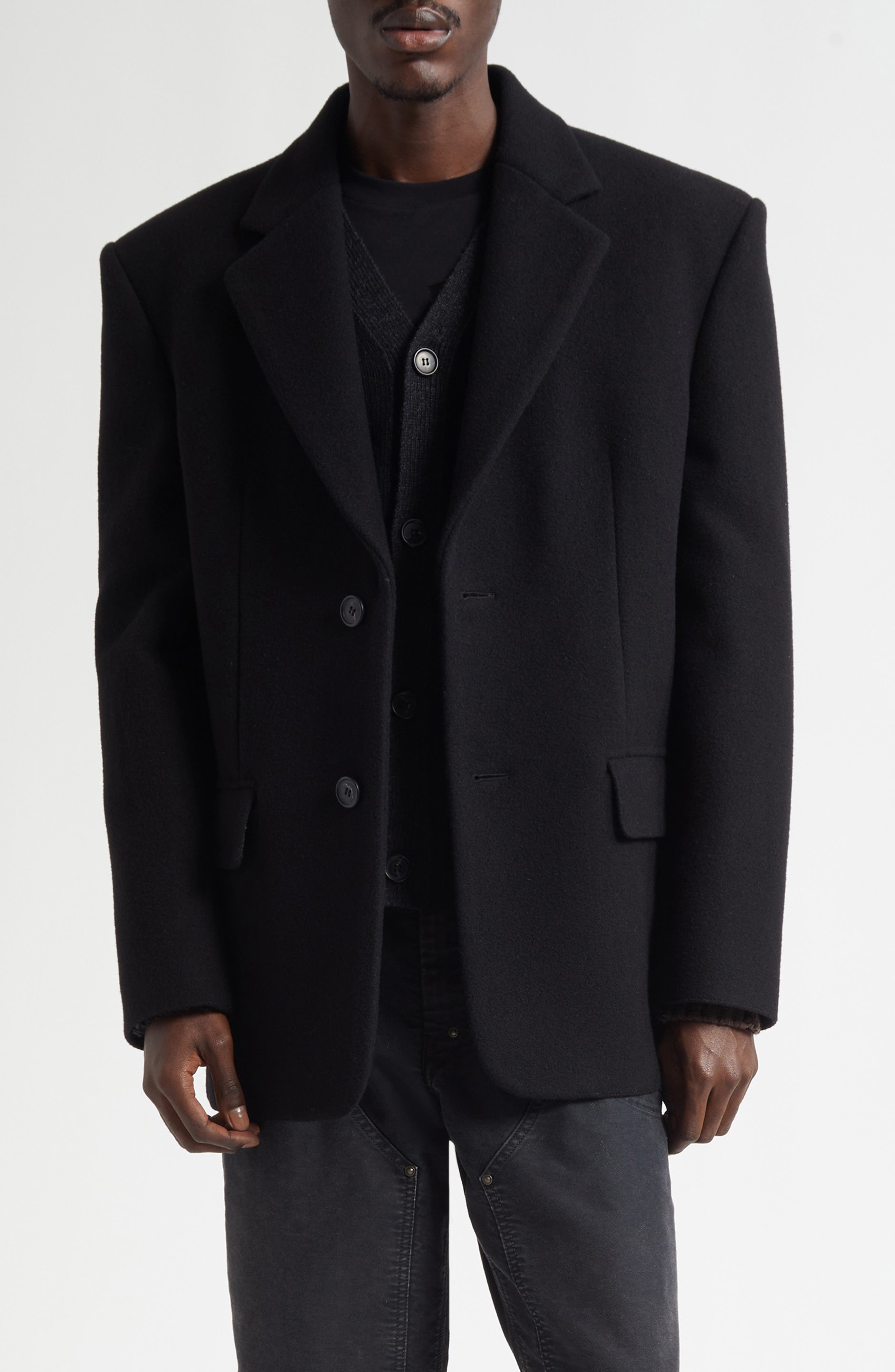 Elbow Patch Virgin Wool Blend Sport Coat