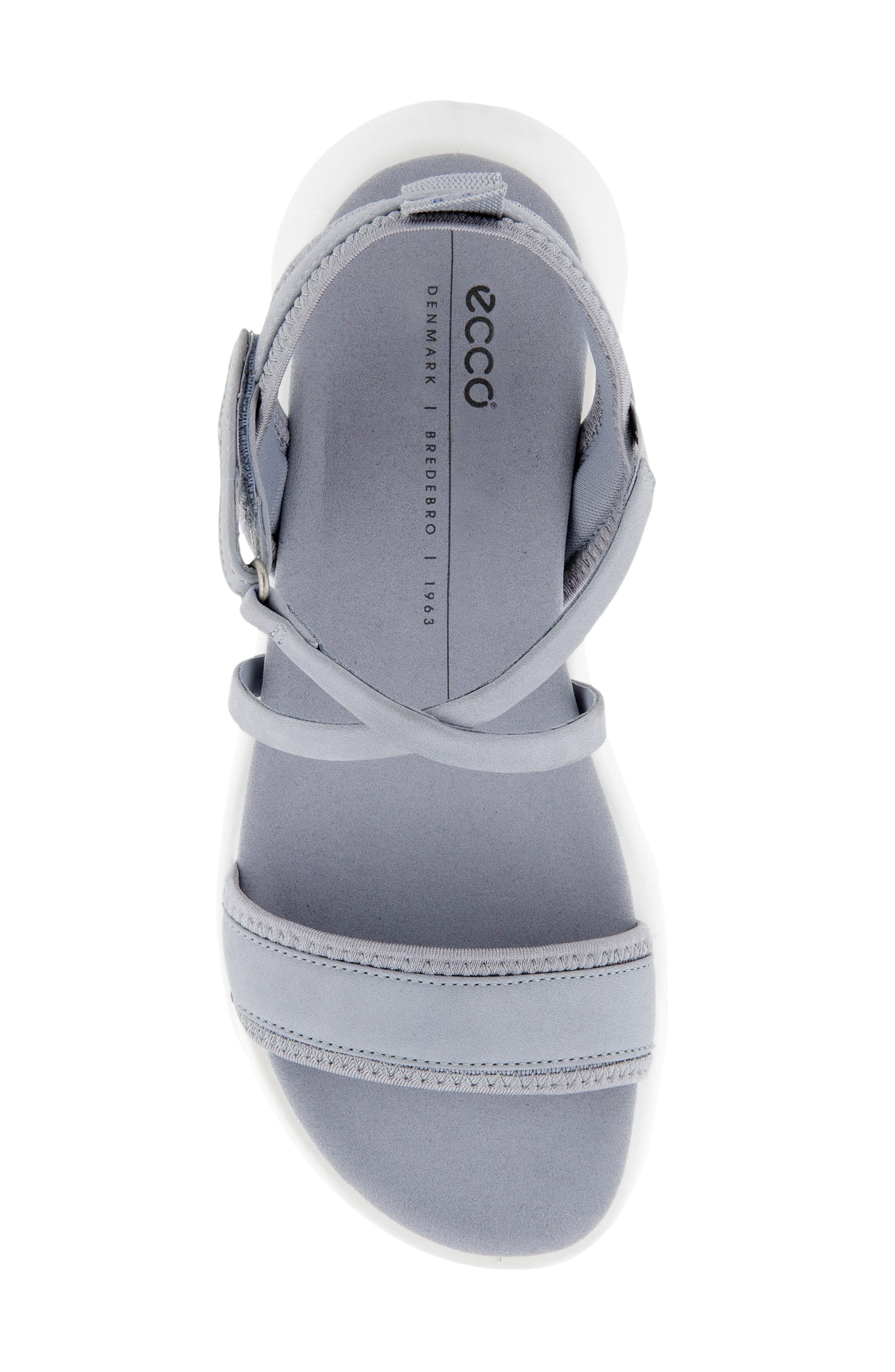 Chunky Wedge Sandal, Alternate, color, SILVER GREY NUBUCK LEATHER