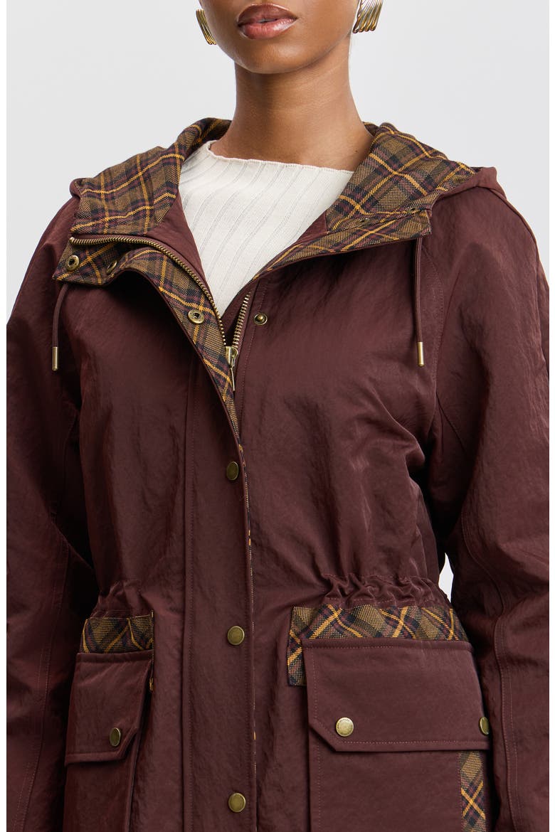 Combo Rain Coat, Alternate, color, WINE PLAID