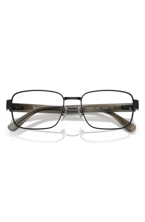 Ray Ban Ray-ban 56mm Pillow Optical Glasses In Black