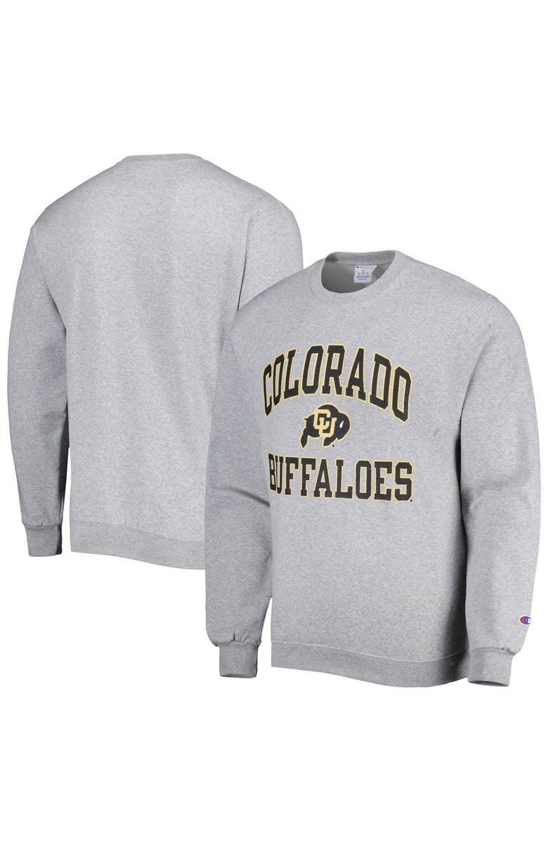 Champion Men's Champion Heather Gray Colorado Buffaloes High Motor Pullover Sweatshirt, Main, color, 