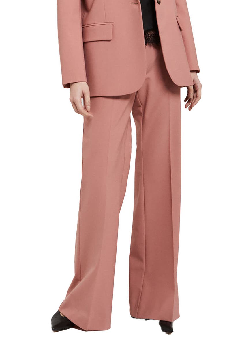 Flare Trousers, Main, color, Pink
