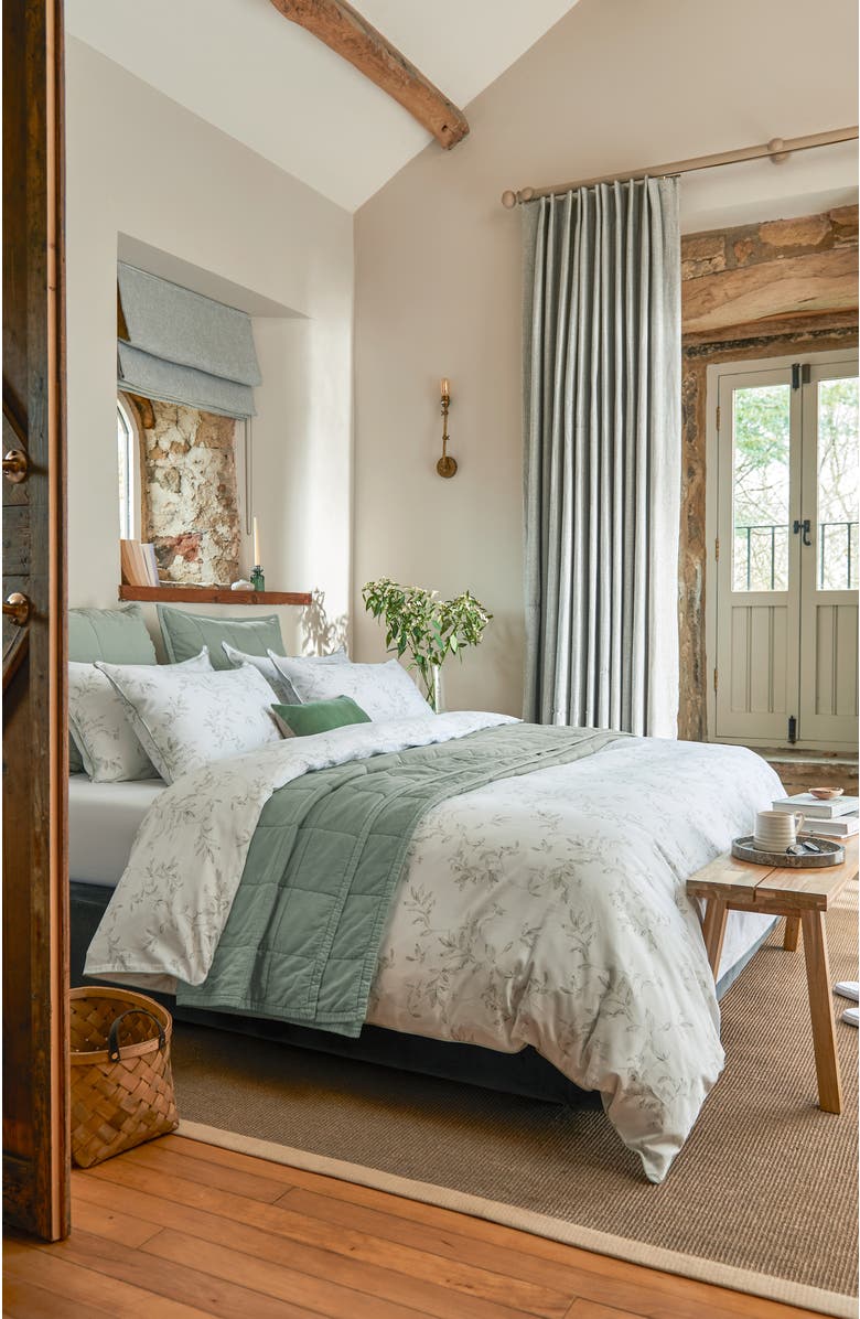 CHRISTY Laundered Cotton Luxury Percale Quilted Bedspread, Alternate, color, Sage Green