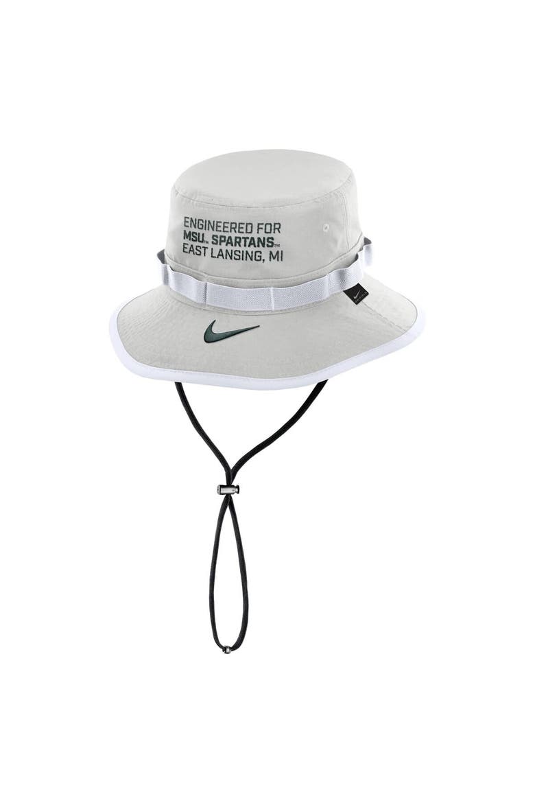 Men's Nike Gray Michigan State Spartans 2025 Sideline Apex Boonie Bucket Hat, Alternate, color, Gray