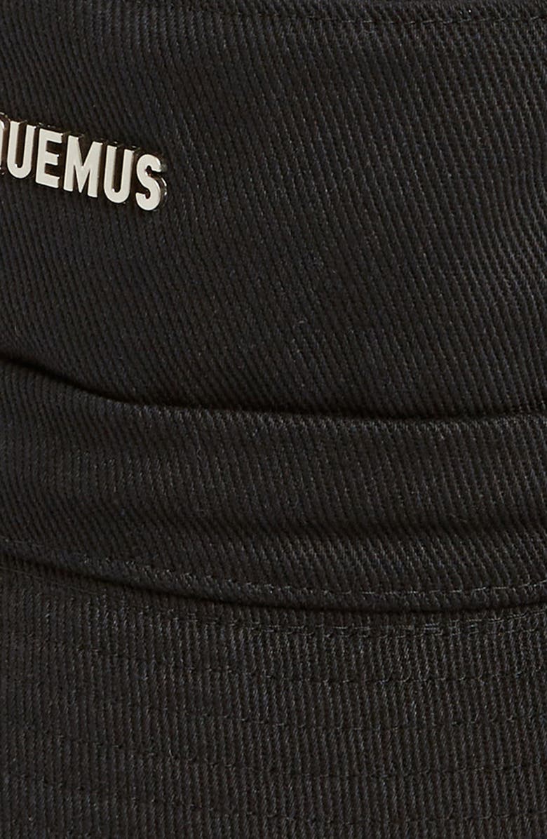 Jacquemus Le Bob Gadjo Drawstring Bucket Hat, Alternate, color, Black 990