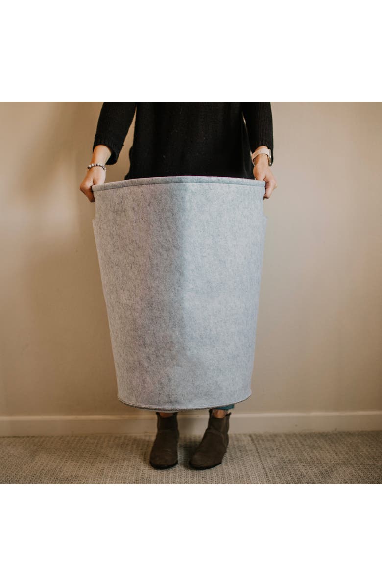 Parker Baby Co. Felt Laundry Hamper, Alternate, color, Gray