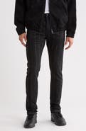 PURPLE BRAND Pinstripe Hotfix Skinny Jeans