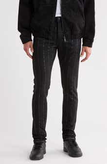 Pinstripe Hotfix Skinny Jeans