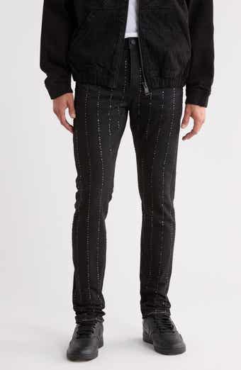 Pinstripe Hotfix Skinny Jeans