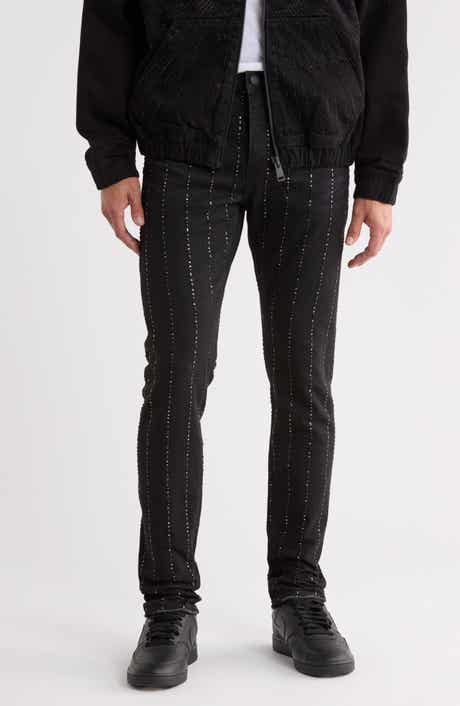 Pinstripe Hotfix Skinny Jeans