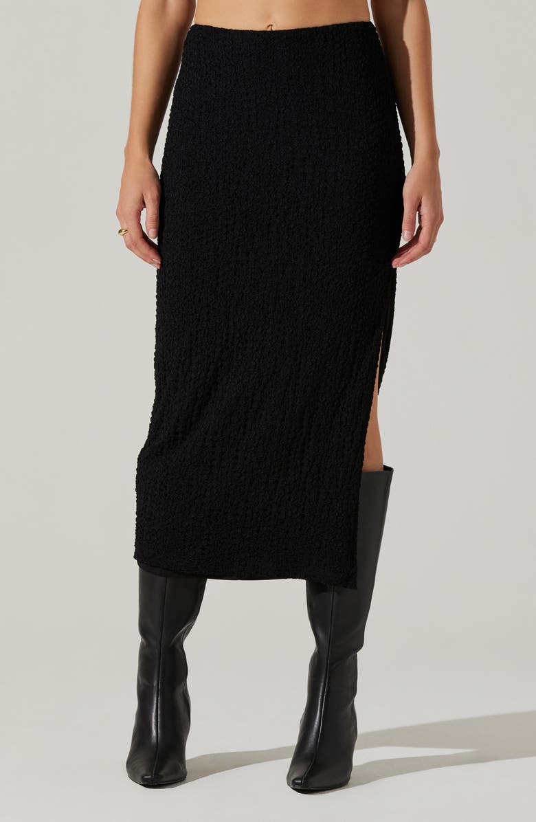 ASTR the Label Keely Textured Midi Skirt, Main, color, 