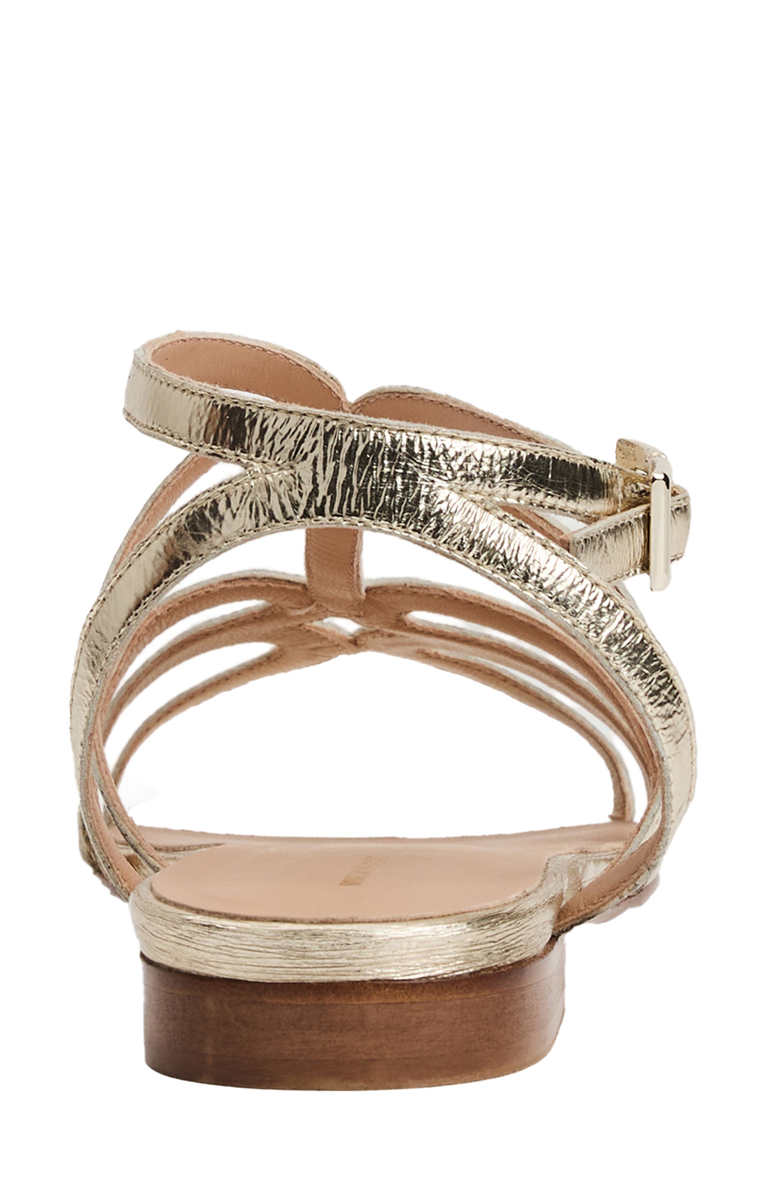 Fiore Ankle Strap Sandal, Alternate, color, PLATINO