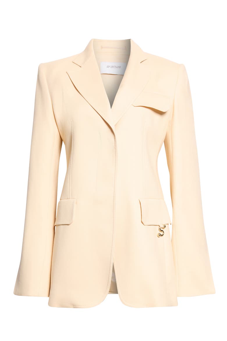 Gabardine Blazer, Alternate, color, VANILLA