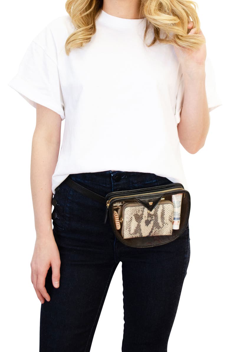 Kelly Wynne Clear BRB Convertible Crossbody & Belt Bag, Alternate, color,