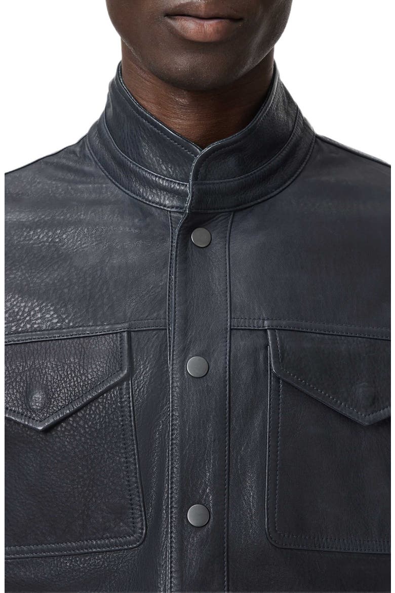 Reversible Leather Jacket, Alternate, color, DARK NAVY