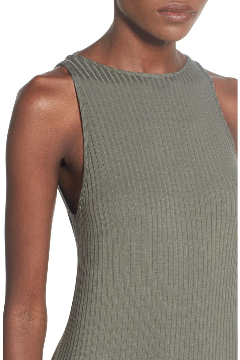 Ribbed Maxi Dress, Alternate, color, OLIVE