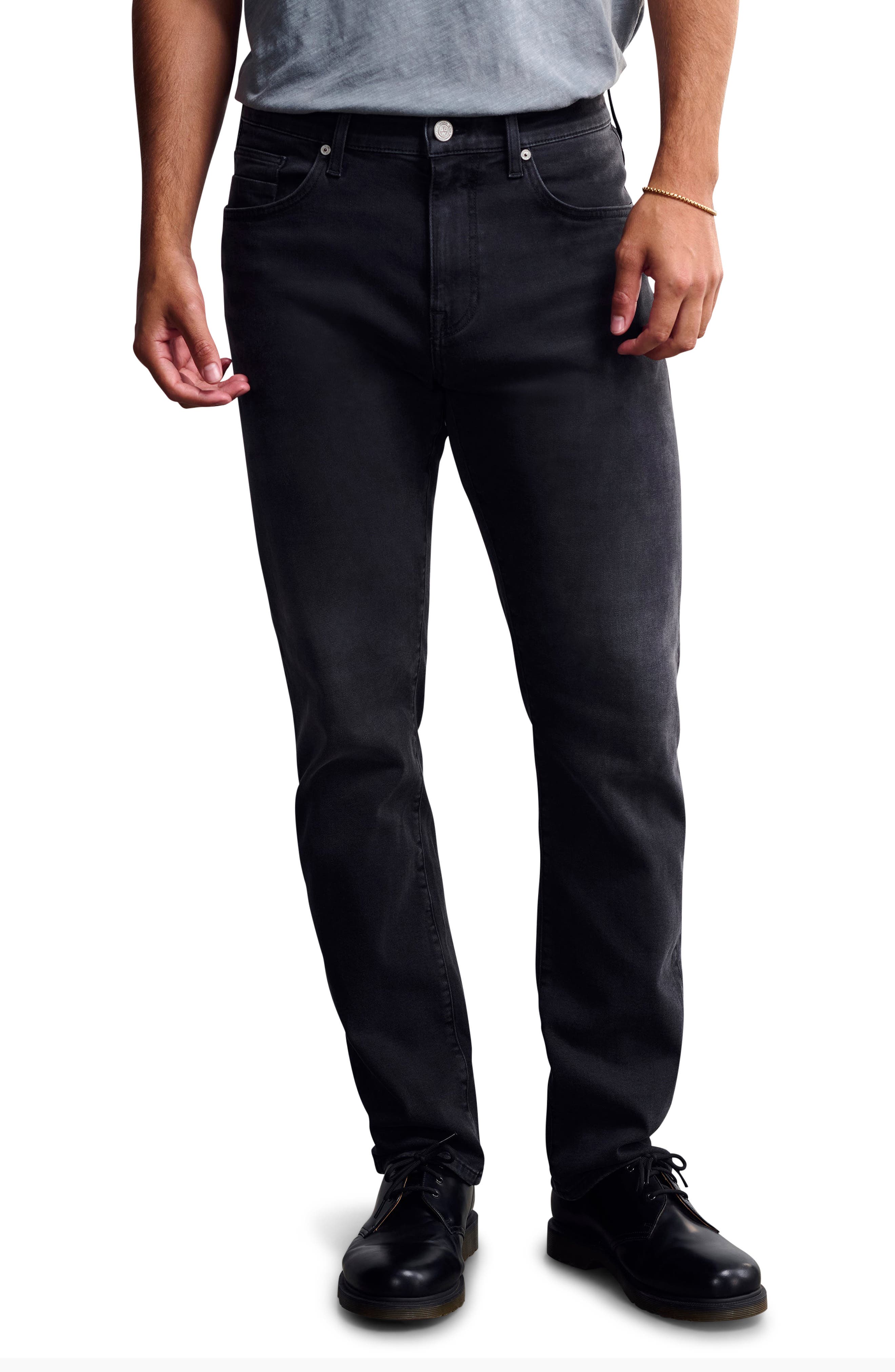 General Denim Works Bridge Straight Leg Jeans in Smoke Denim 