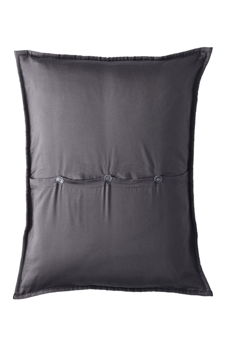 Pact Organic Room Service Sateen Sham 2-Pack, Alternate, color, Charcoal