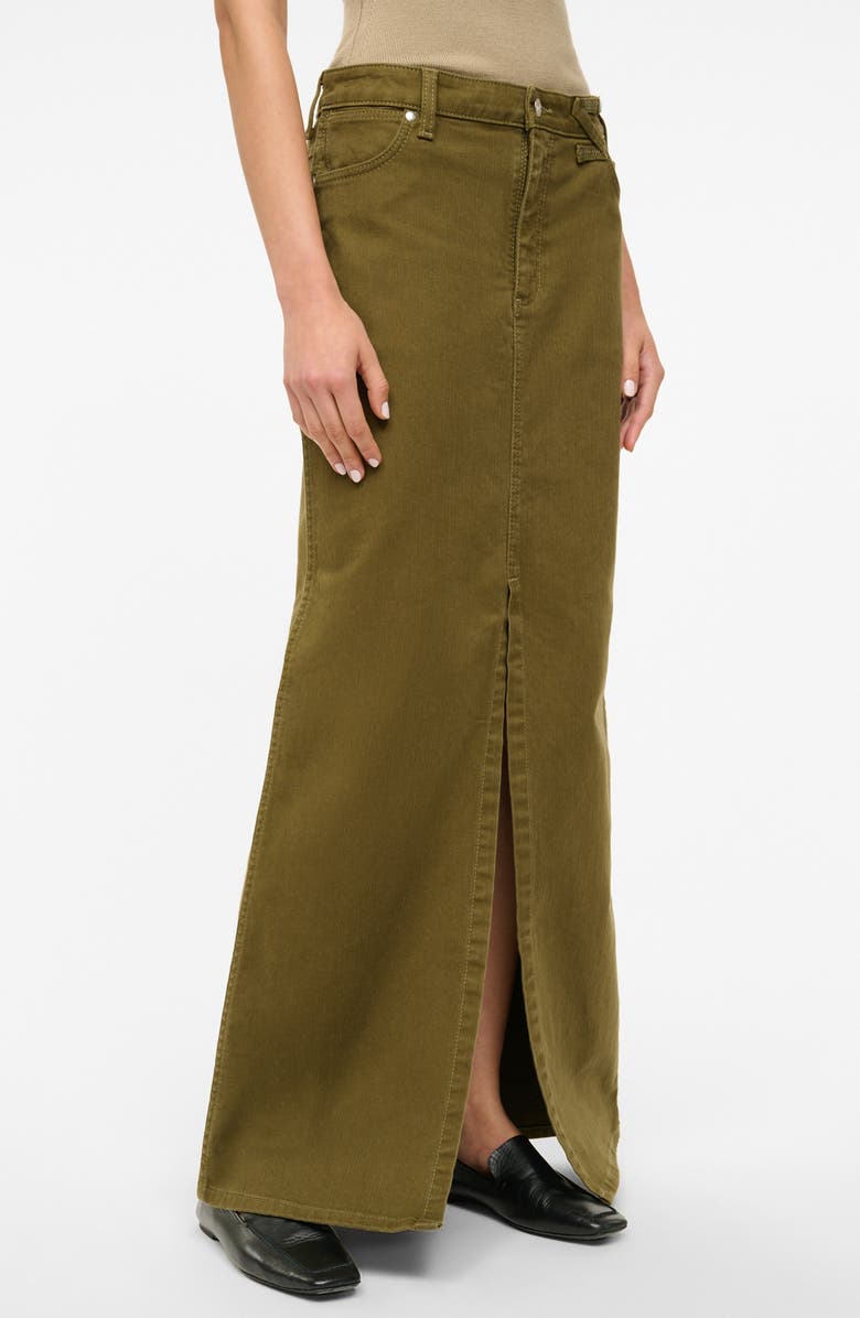 STAUD + Wrangler The Denim Maxi Skirt, Alternate, color, 
