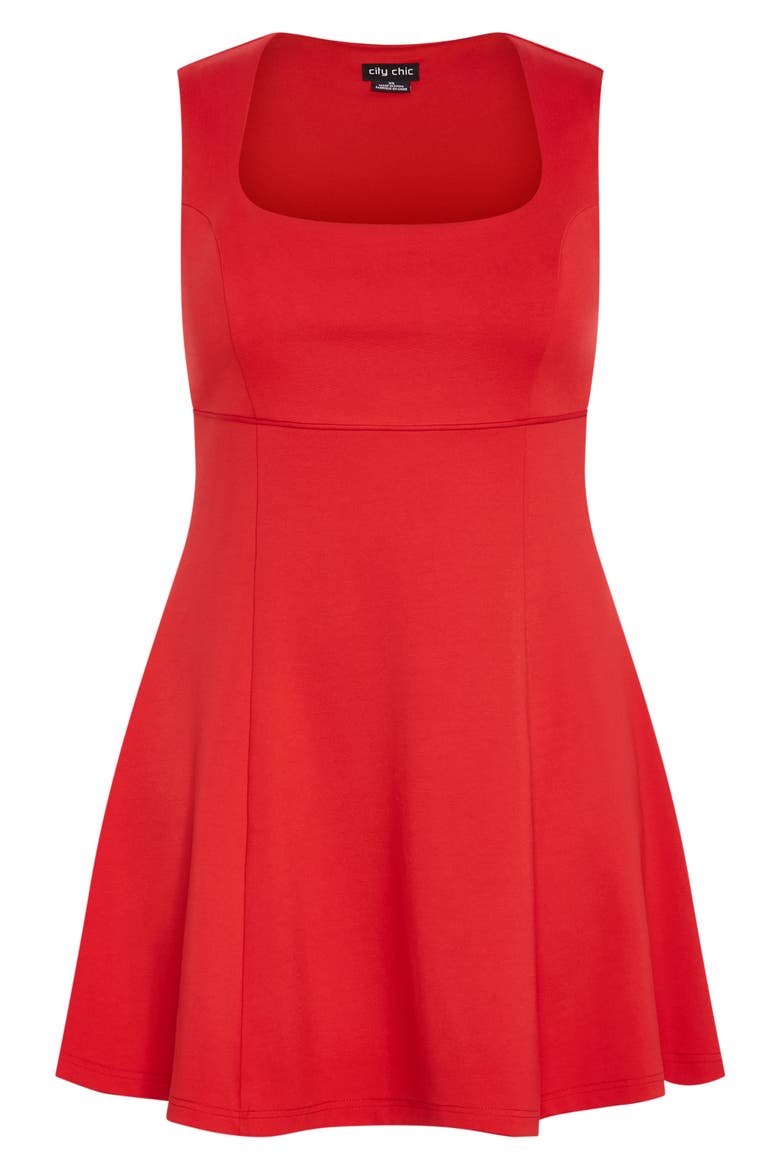 Bree Fit & Flare Dress, Alternate, color, RED