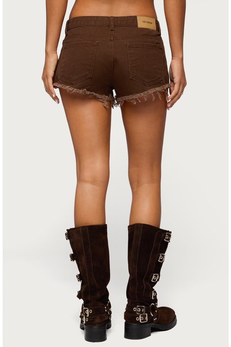 Josefina Cutoff Denim Shorts, Alternate, color, BROWN