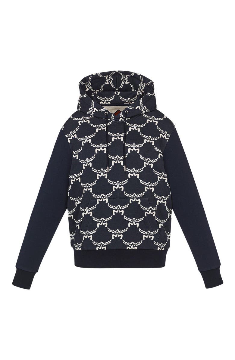 MCM Lauretos Monogram Hoodie in Organic Cotton, Alternate, color, 