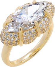 BY ADINA EDEN Vintage Inspired Marquise CZ Ring