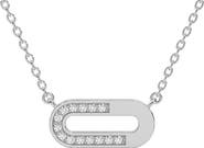 Bliss Diamond Diamond Paper Pendant 14k Gold 18" Necklace Lab Grown 1/2" Wide