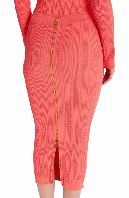 Balmain Cable-knit Midi Skirt
