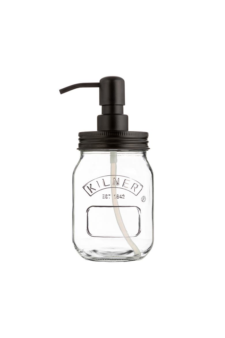 Liquid Soap & Lotion Dispenser 17 Ounce, Main, color, Clear