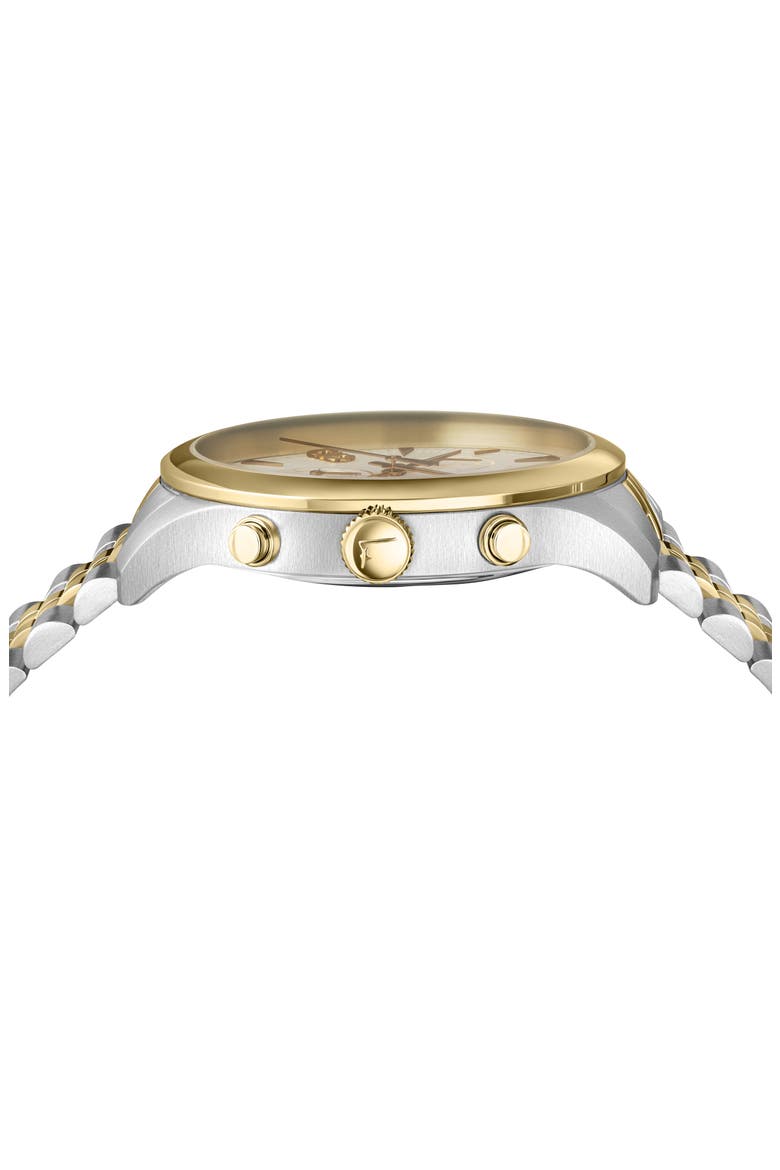 Duo Chronograph Two-Tone Bracelet Watch, 42mm, Alternate, color, WHITE/ TWO TONE
