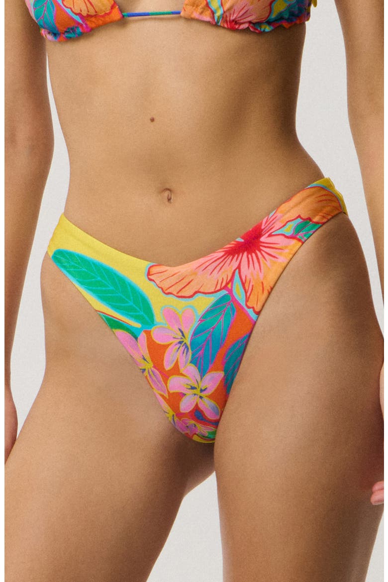 Bliss Cheeky High Leg Bikini Bottoms, Main, color, YELLOW
