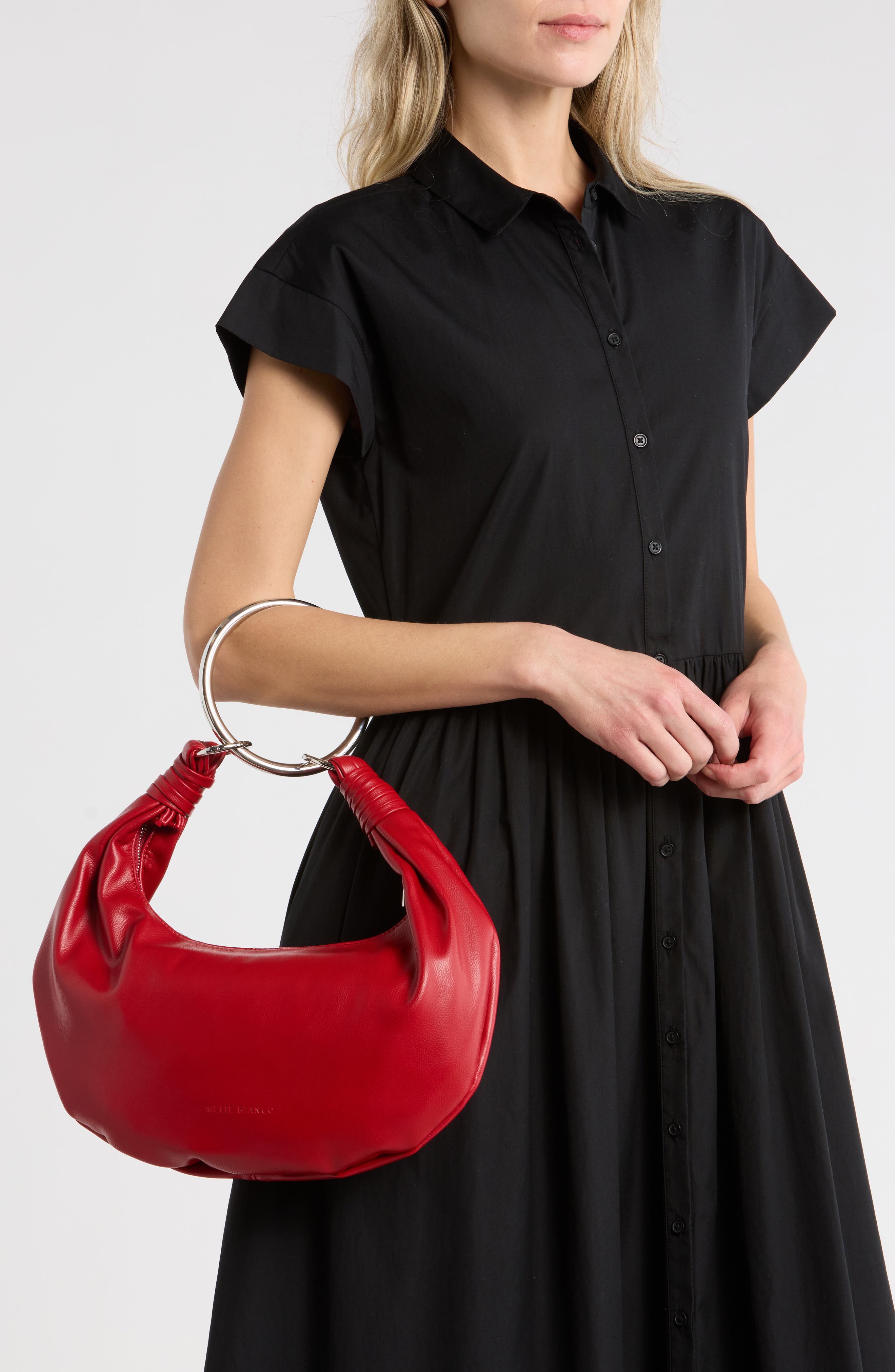 Corie Crescent Crossbody Bag, Alternate, color, RED
