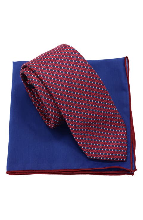 Geometric Tie & Pocket Square Box Set