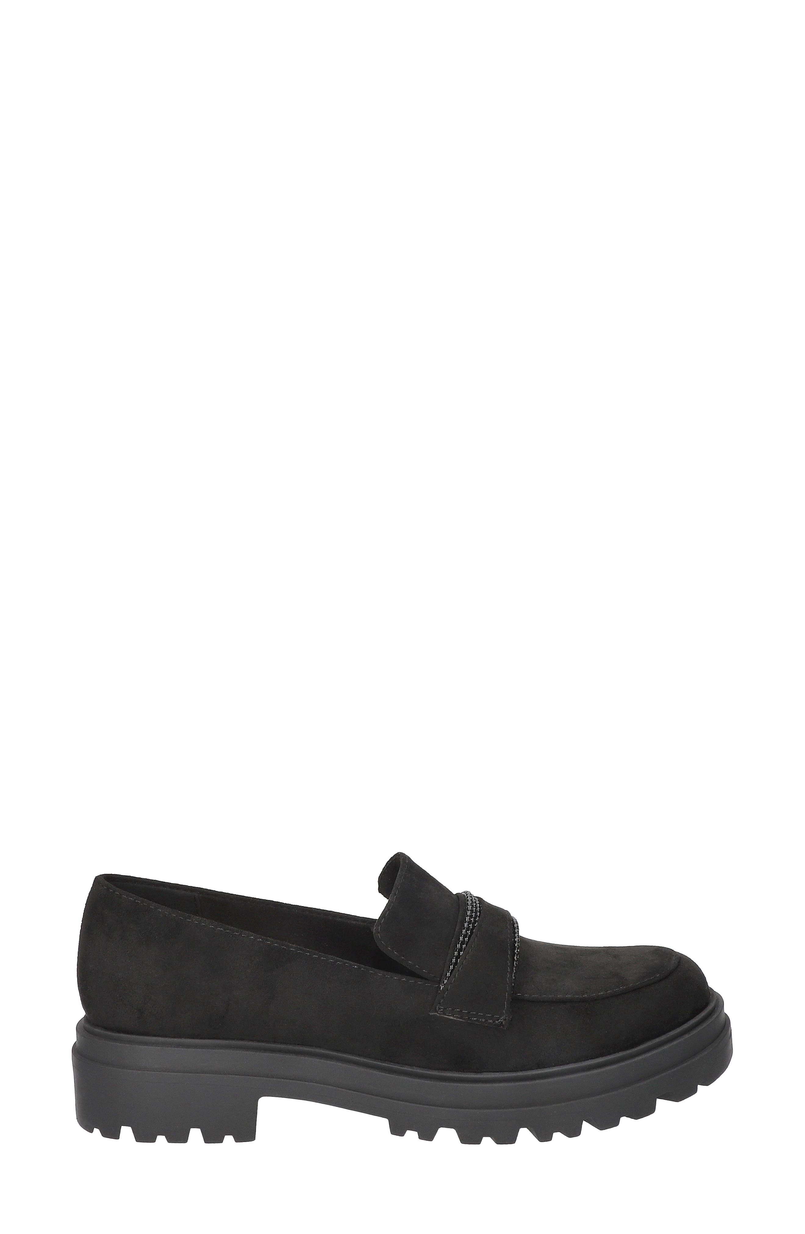 Pulse Faux Leather Platform Loafer, Alternate, color, BLACK SUEDE