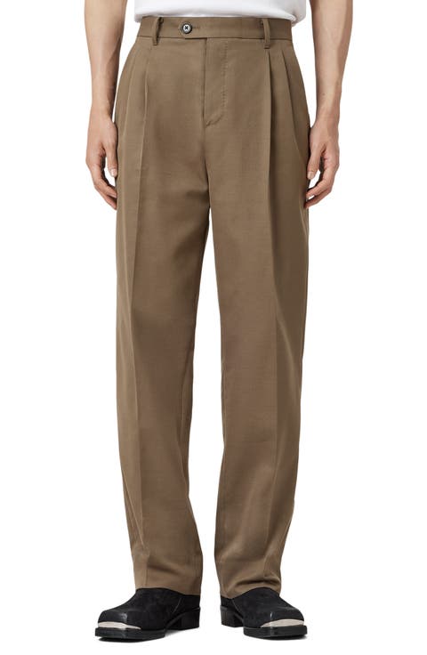 Tallis Pleated Straight Leg Pants