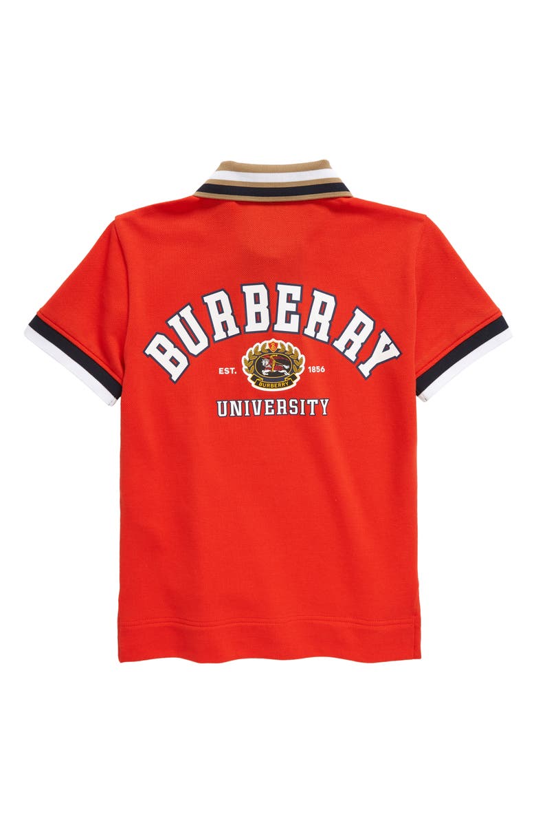 Burberry Kids' Douglas Cotton Piqué Polo, Alternate, color,