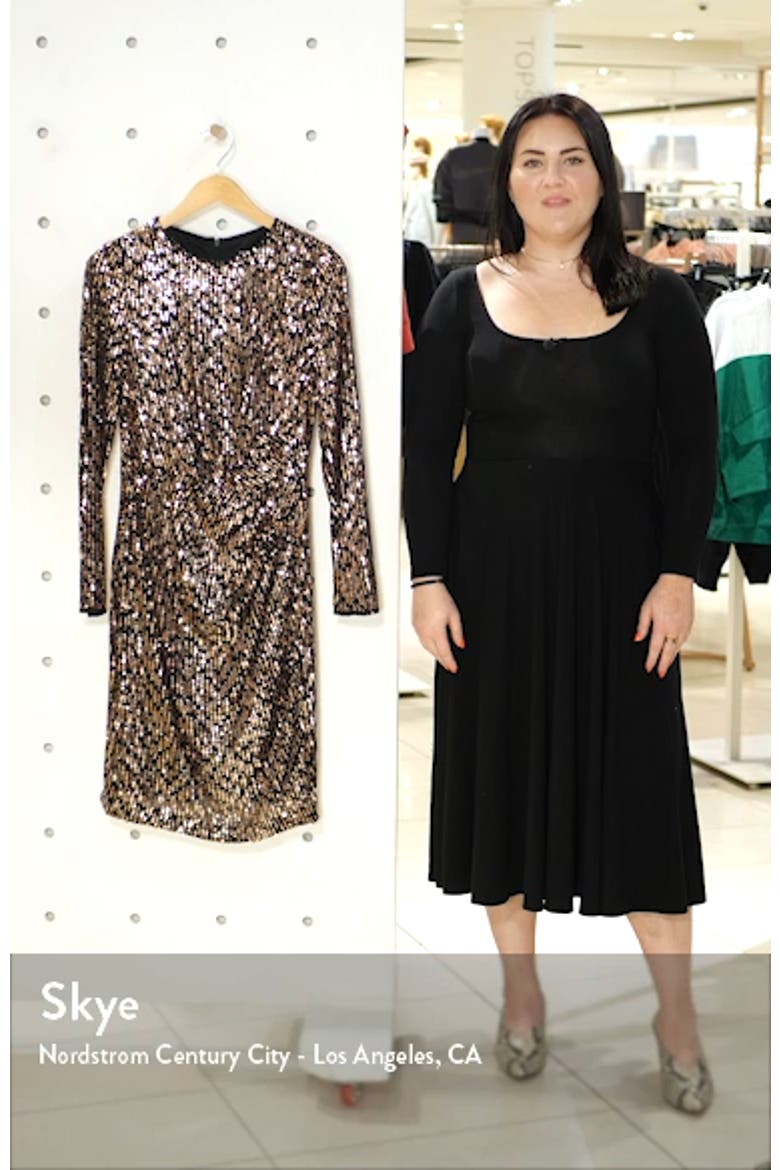 Sequin Long Sleeve Dress video