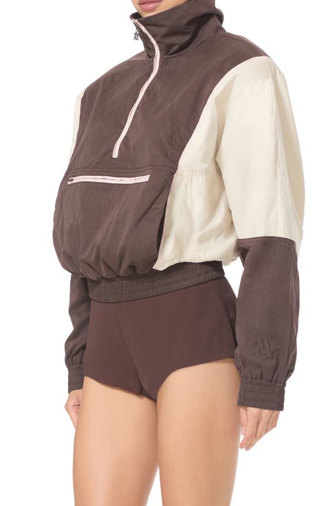 Colorblocked Quarter Zip Pullover