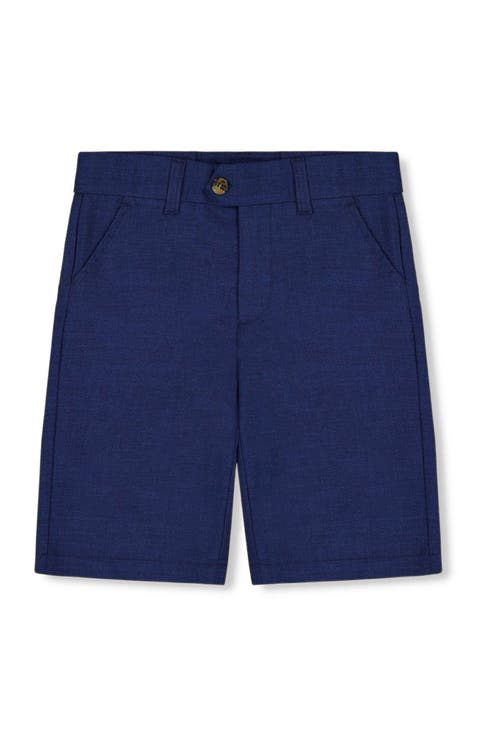 Boy's Slant Pocket Bermuda Shorts Navy Blue