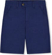Deux par Deux Little Boy's Slant Pocket Bermuda Shorts Navy Blue