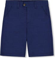 Deux par Deux Little Boy's Slant Pocket Bermuda Shorts Navy Blue