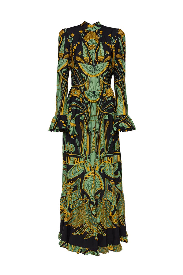 Visconti Dress, Alternate, color, The Nile Placée Black