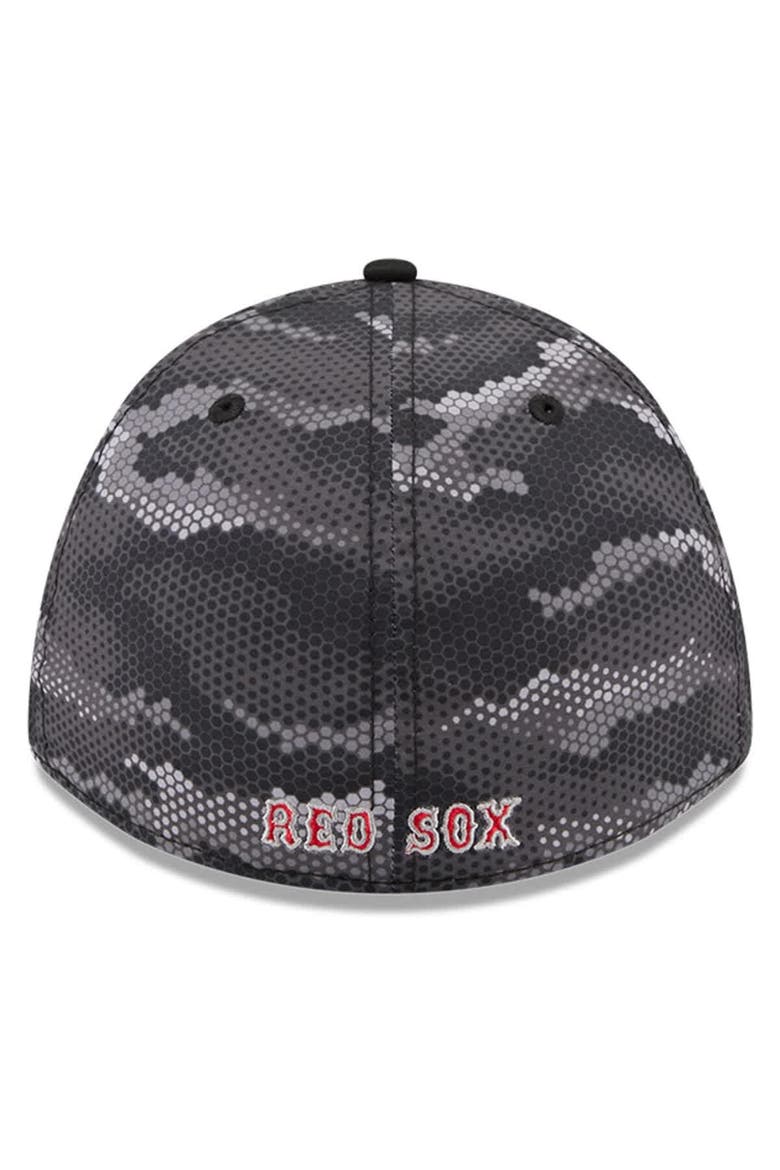 Men's New Era Black Boston Red Sox Camo 39THIRTY A-Frame Flex Hat, Alternate, color, Black
