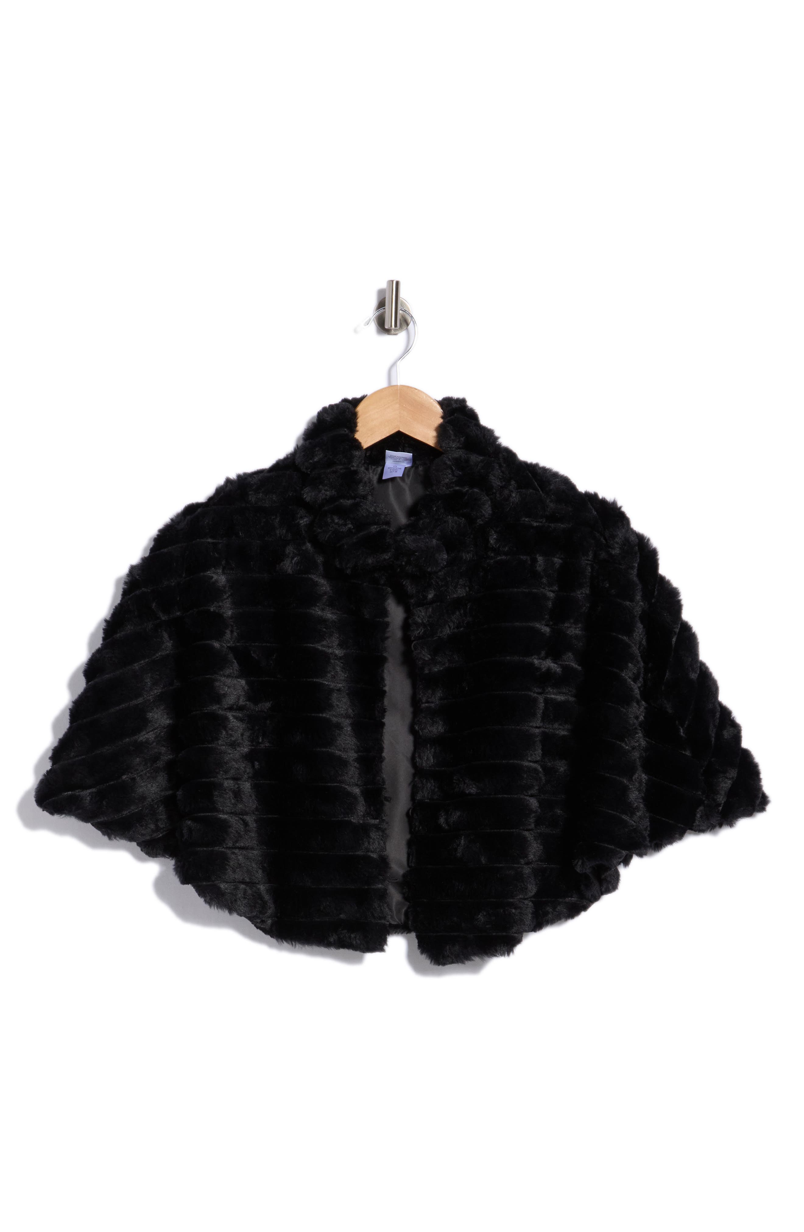 Textured Faux Fur Capelet