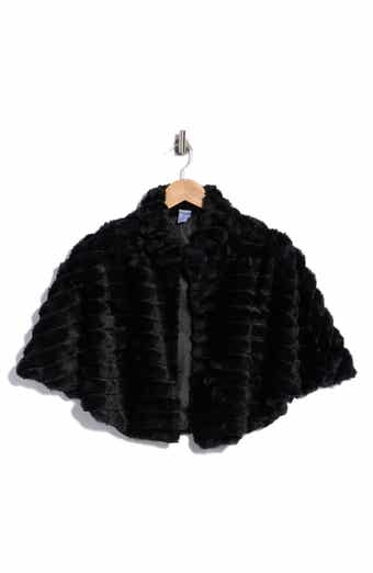 Textured Faux Fur Capelet